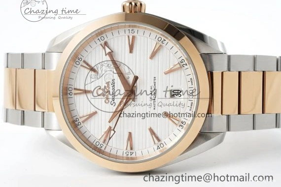0127 Aqua Terra 150M SS RG JQK 1:1 Best Edition White Dial on SS RG Bracelet A OnTrend 7828